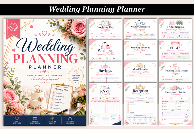 Wedding Planning Planner | Printable Wedding Organizer