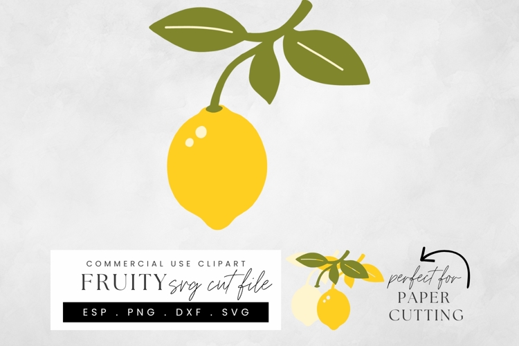 Lemon SVG Cut File, Layered Citrus Papercraft Design