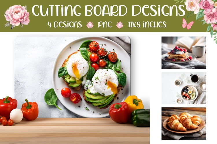 Poached Egg Cutting Board, Eggs PNG, Avocado PNG