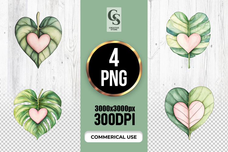 Monstera Leaf Clipart Image 12