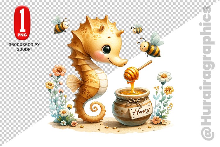 Sea Horse Clipart Image 16
