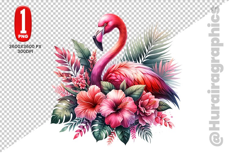 Cute Flamingo Clipart Image 21