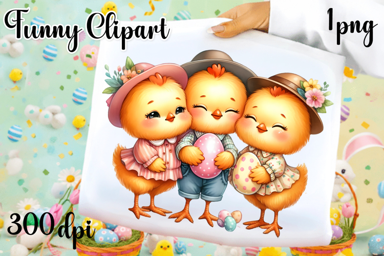 Spring animal clipart|Cute chicken easter animals clipart