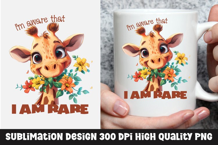 Giraffe Sarcastic mug Design example image 1