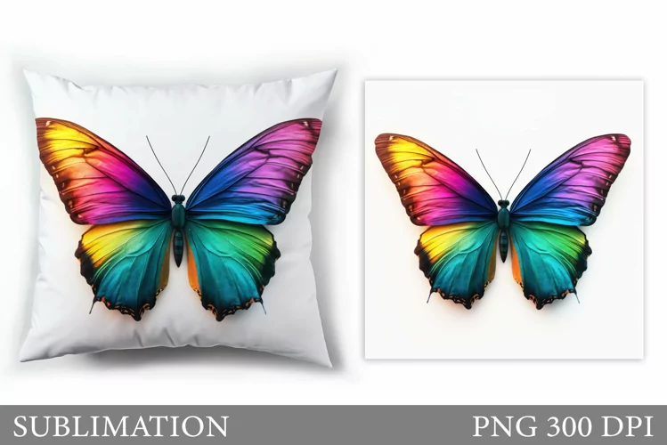 Butterfly Pillow Sublimation. Butterfly Sublimation