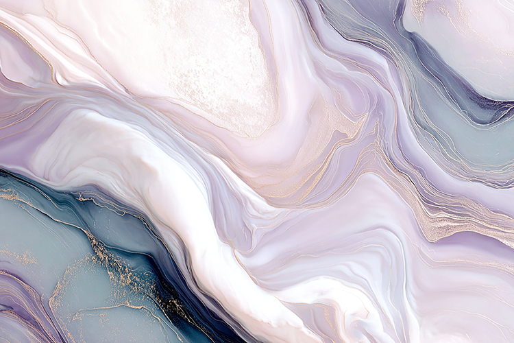 A marble pattern with swirling purple and white hues