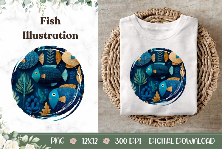 Cartoon Fish Illustration, Cartoon Sea PNG, Ocean PNG