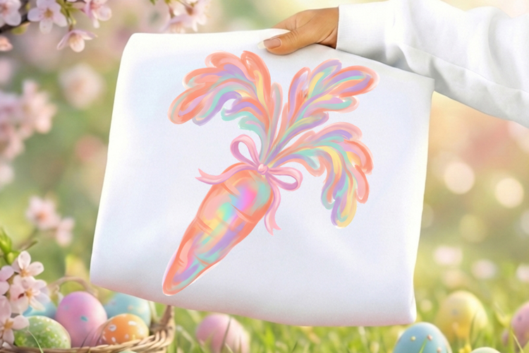 Brushstroke Easter Carrot PNG, Happy Easter Sublimation PNG