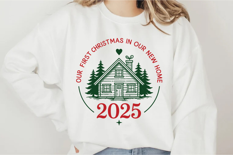 Our First Christmas In Our New Home 2025 Svg Design