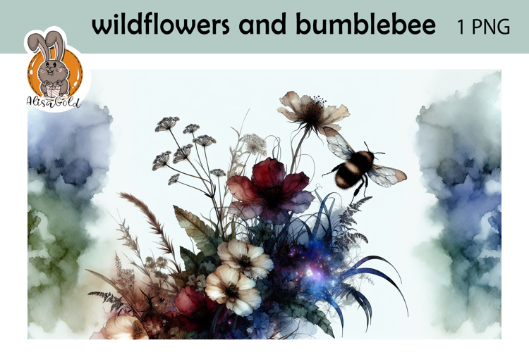 wildflowers, bumblebee