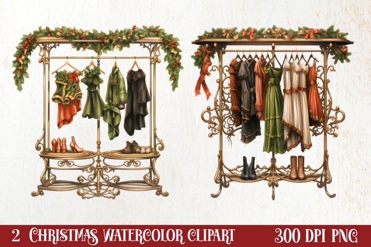 Vintage Christmas Clipart Sublimation, Christmas Clipart