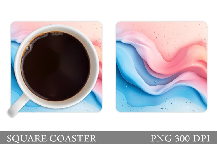 Abstract Coaster Design. Texture Coaster Sublimation example image 1