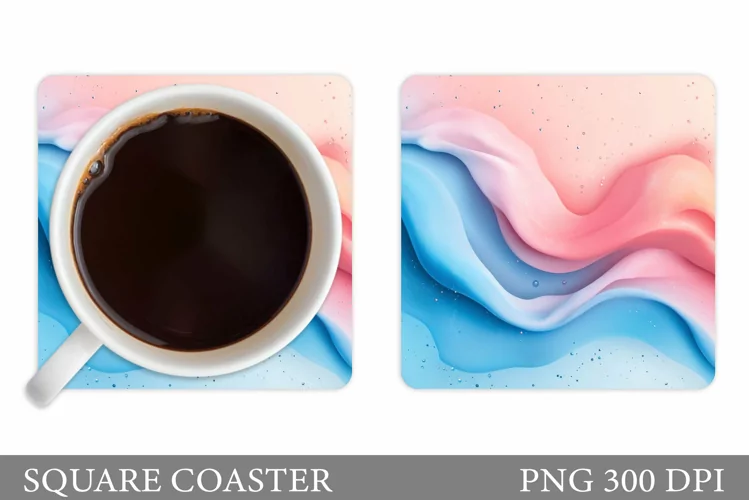 Abstract Coaster Design. Texture Coaster Sublimation