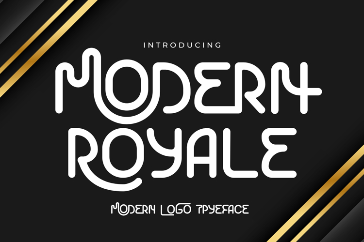 Modern Royale is a Modern Logo Sans serif font