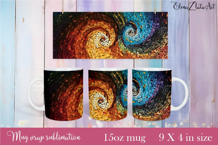 Flowers Mug Sublimation, Floral Design Mug