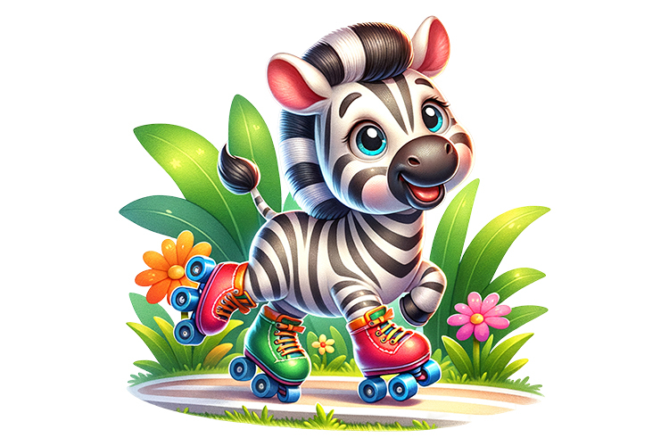 Cute Zebra Clipart - PNG File