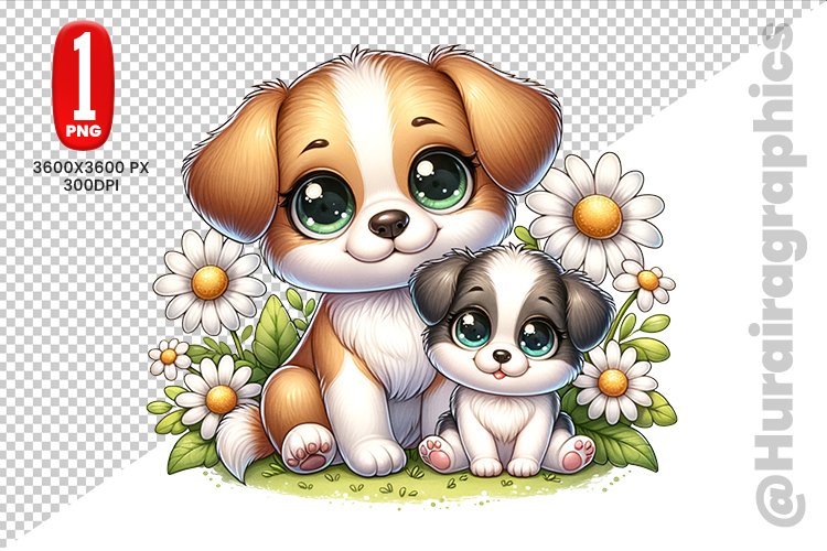 Cute Dog Clipart - PNG File