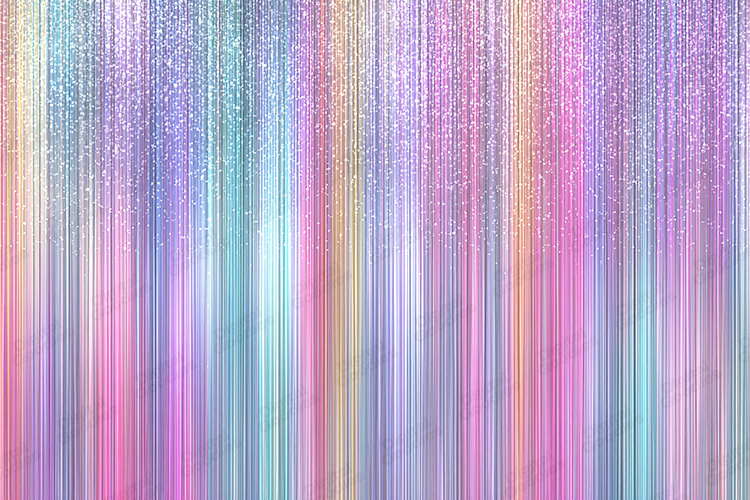 Pastel Rainbow Falling Glitter Vertical Stripe Background J