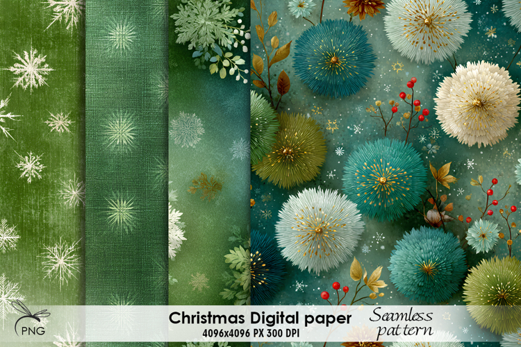 Christmas digital paper, seamless pattern