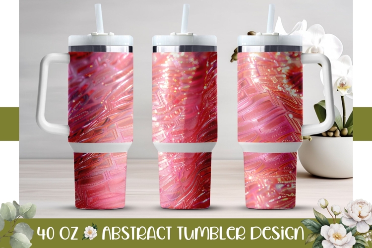 Pink Tumbler Wrap Design, Pink 40 Oz Tumbler Template