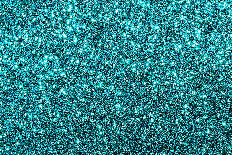 Teal glitter with sparkling texture and shimmering effect