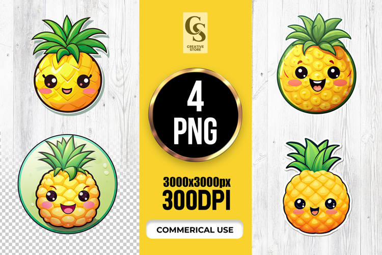 Cute Pineapple Clipart Image 18