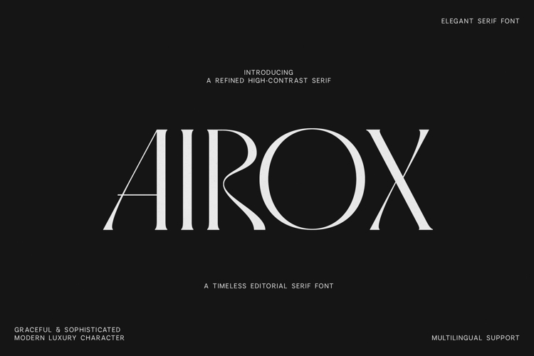 Airox Luxury Editorial Serif Font