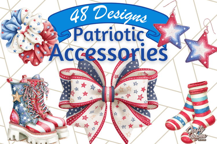Patriotic Accessories Clipart PNG for 4th of July