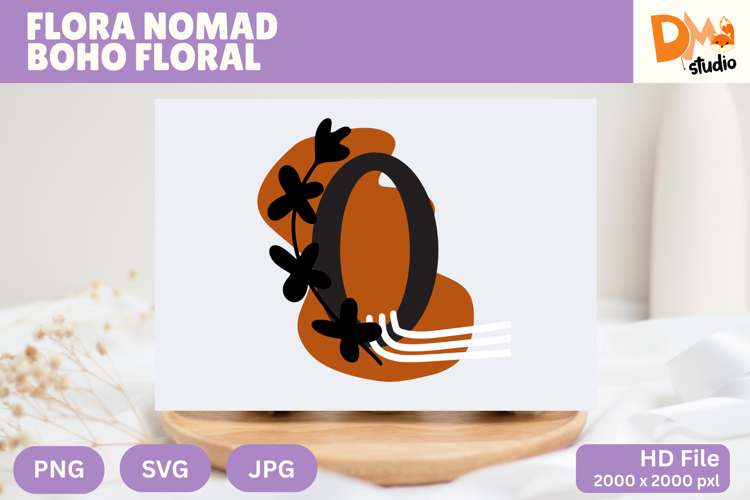 Flora Nomad Boho Floral Monogram