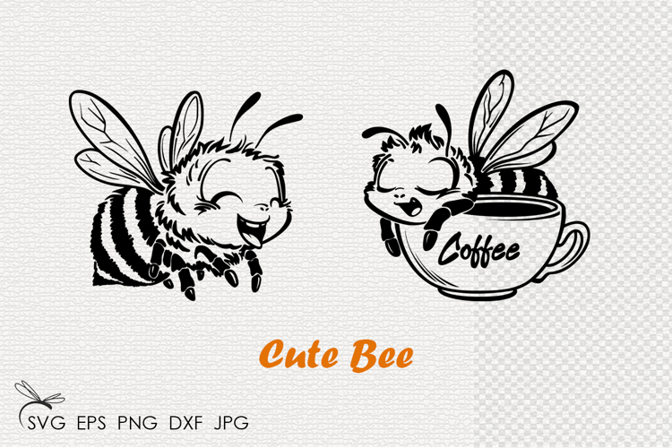 Cute Bee SVG files - 2 Variations
