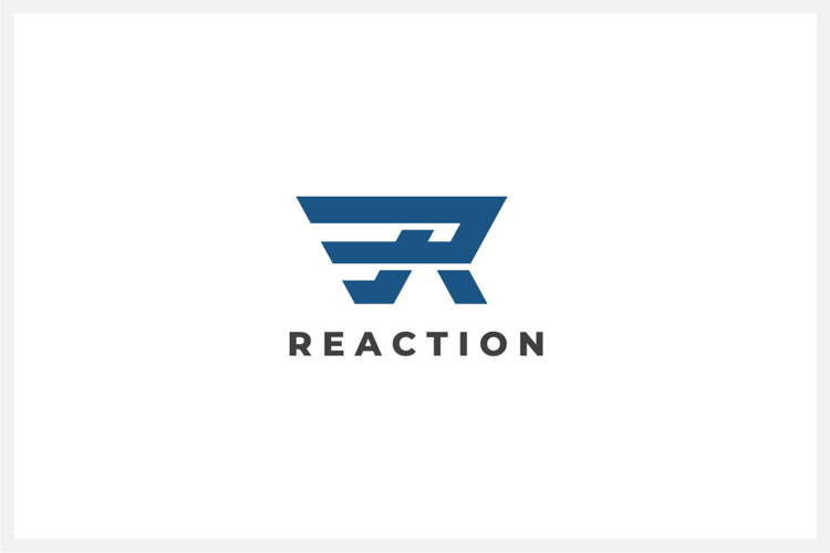 Reaction Letter R Logo Design Vector