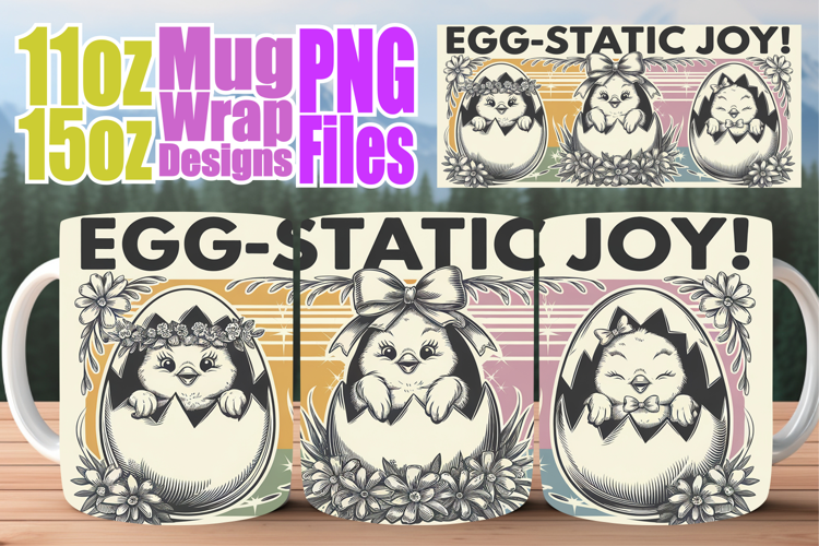 Enchanted days 11oz 15oz sublimation wrap, Easter