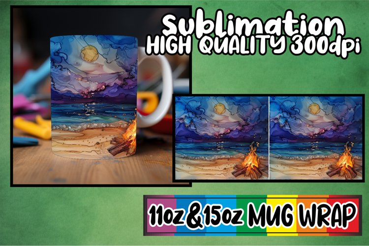 Ocean Paradise Mug Wrap Sublimation