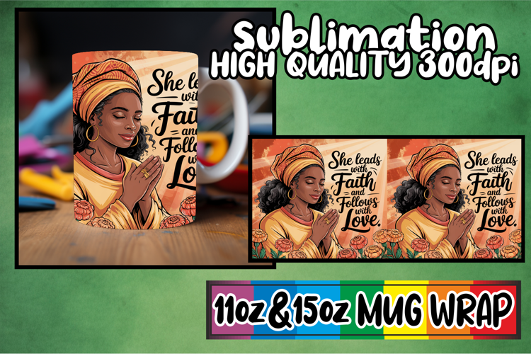 Bright horizons sublimation print wrap, Praying Woman