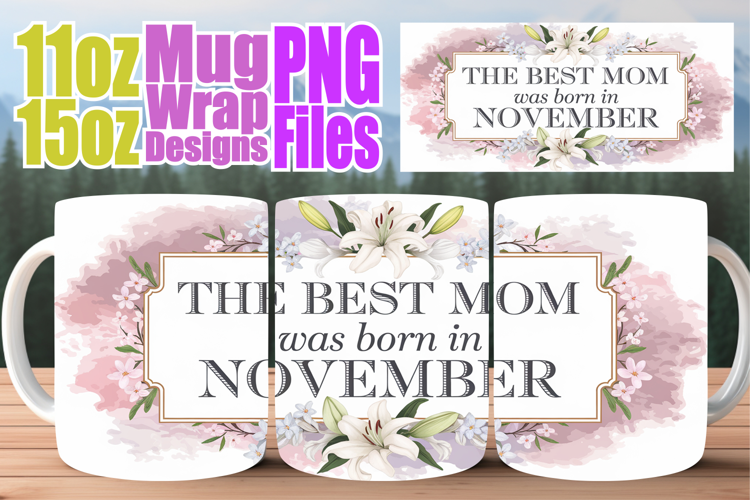 Enchanted days 11oz 15oz sublimation wrap, Mother's Day