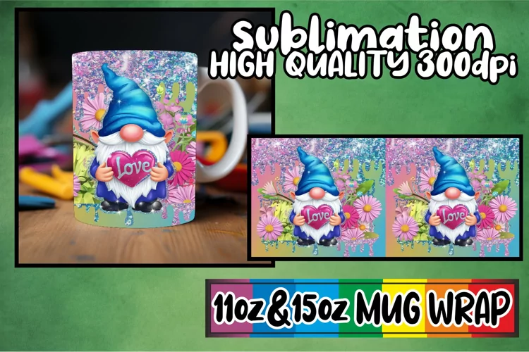 Vibrant joy 11oz 15oz sublimation wrap, Valentines