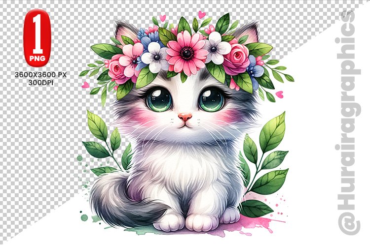 Cute Cat Clipart Image 4