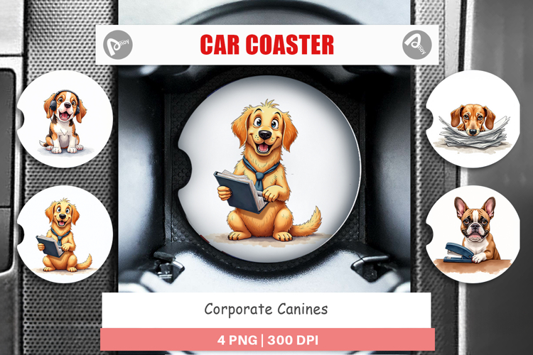 Corporate Canines Car Coaster