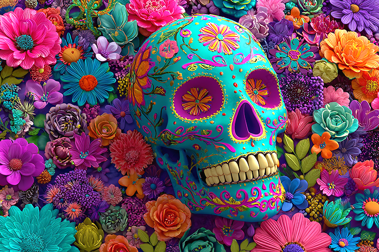 Skull Seamless Pattern Image 9