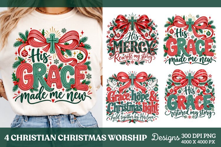 4 Country Christmas Shirt PNG Designs, 4 Rustic Farmhouse Ch example image 1
