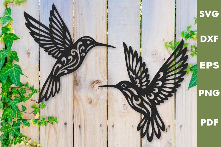 Hummingbird Wall Art Design, Laser cut, Cricut