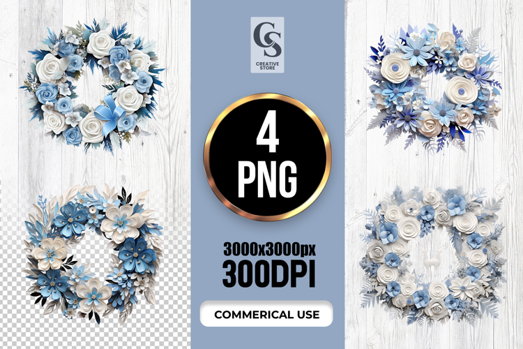 Floral Wreath Clipart Image 2