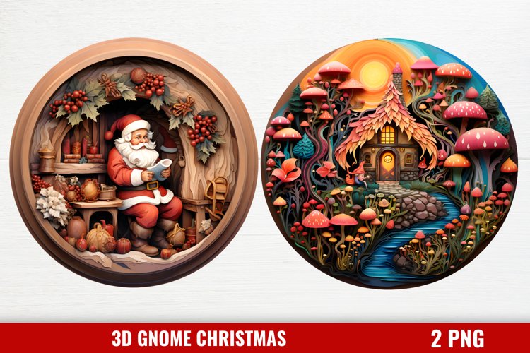 3D Gnome Christmas Ornament