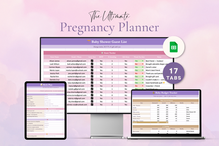 Pregnancy Planner Excel Spreadsheet