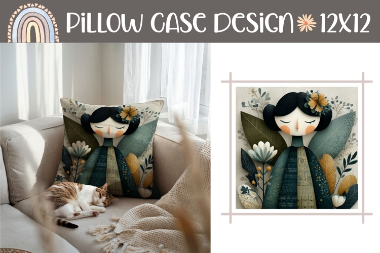 Cartoon Fairy Pillow Sublimation, Fantasy Pillow Template