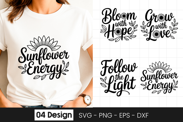 Bloom Hope Grow Love Quote SVG PNG