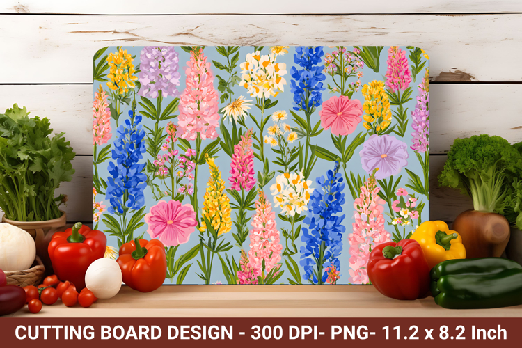 Cottage Garden Flower Cutting Board | Cutting Board png