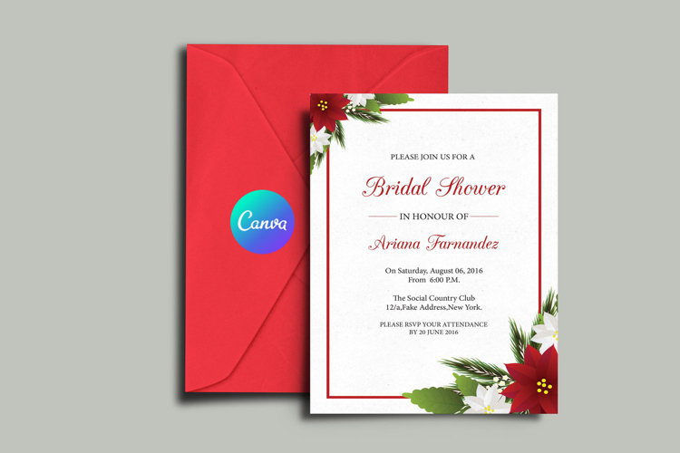 Bridal Shower Invitation Template,