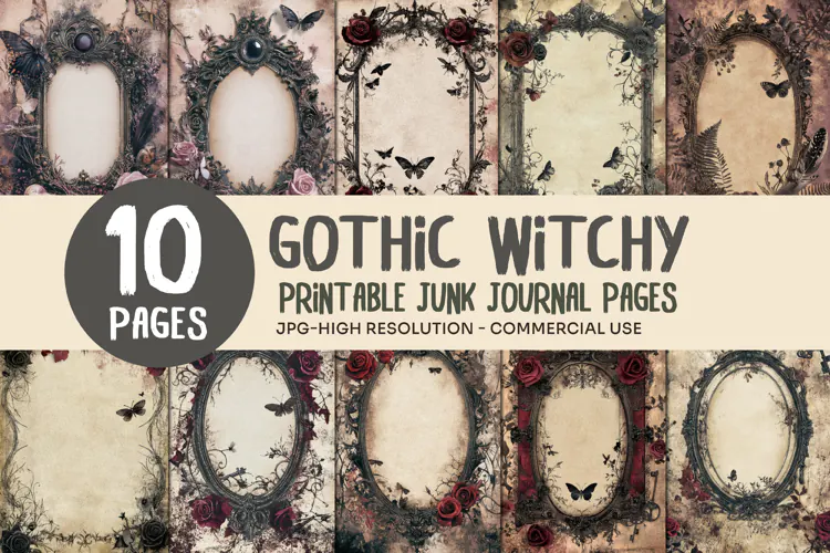 Gothic Rose Junk Journal Pages