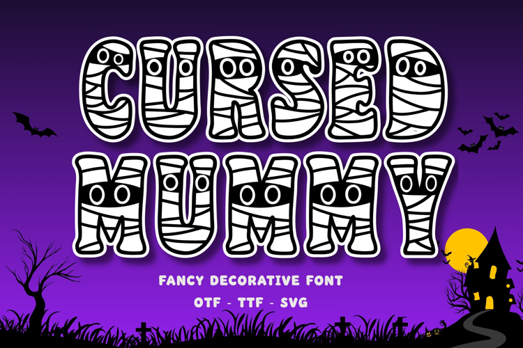 Cursed Mummy - Halloween Decorative Font